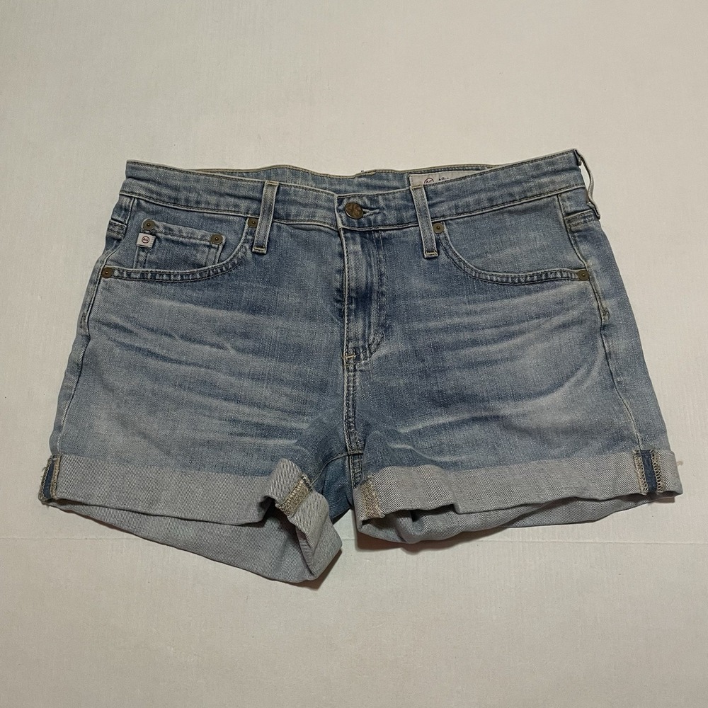 AG Adriano Goldschmied The Hailey Ex-Boyfriend Roll Up Denim‎ Shorts Size 27 X 3